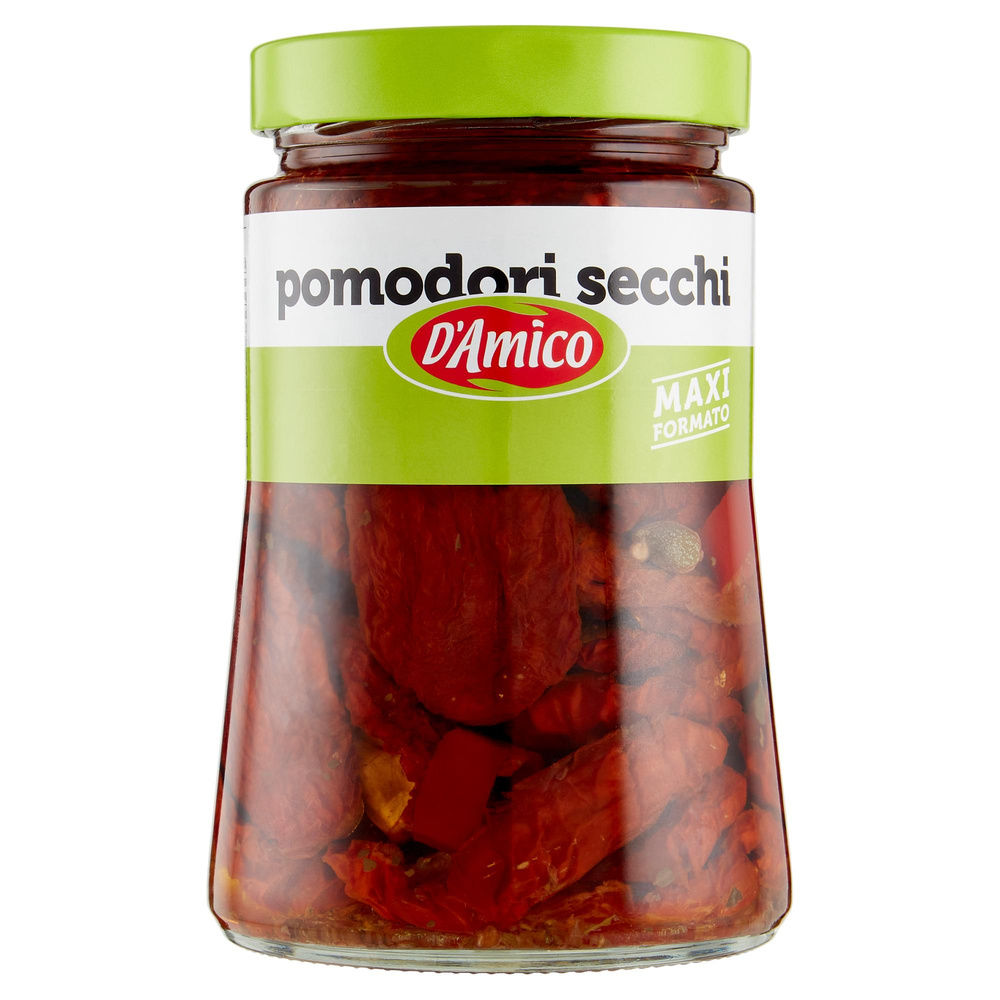 POMODORI SECCHI IN OLIO DI SEMI D'AMICO VASO VETRO G 700 - 0