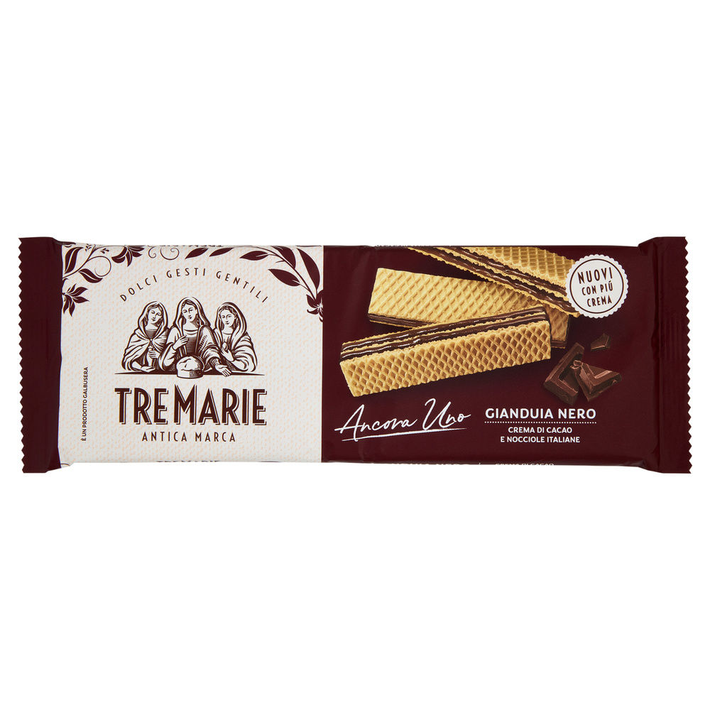 WAFERS GIANDUIA NERO ANCORAUNO TRE MARIE INCARTO G 140 - 0