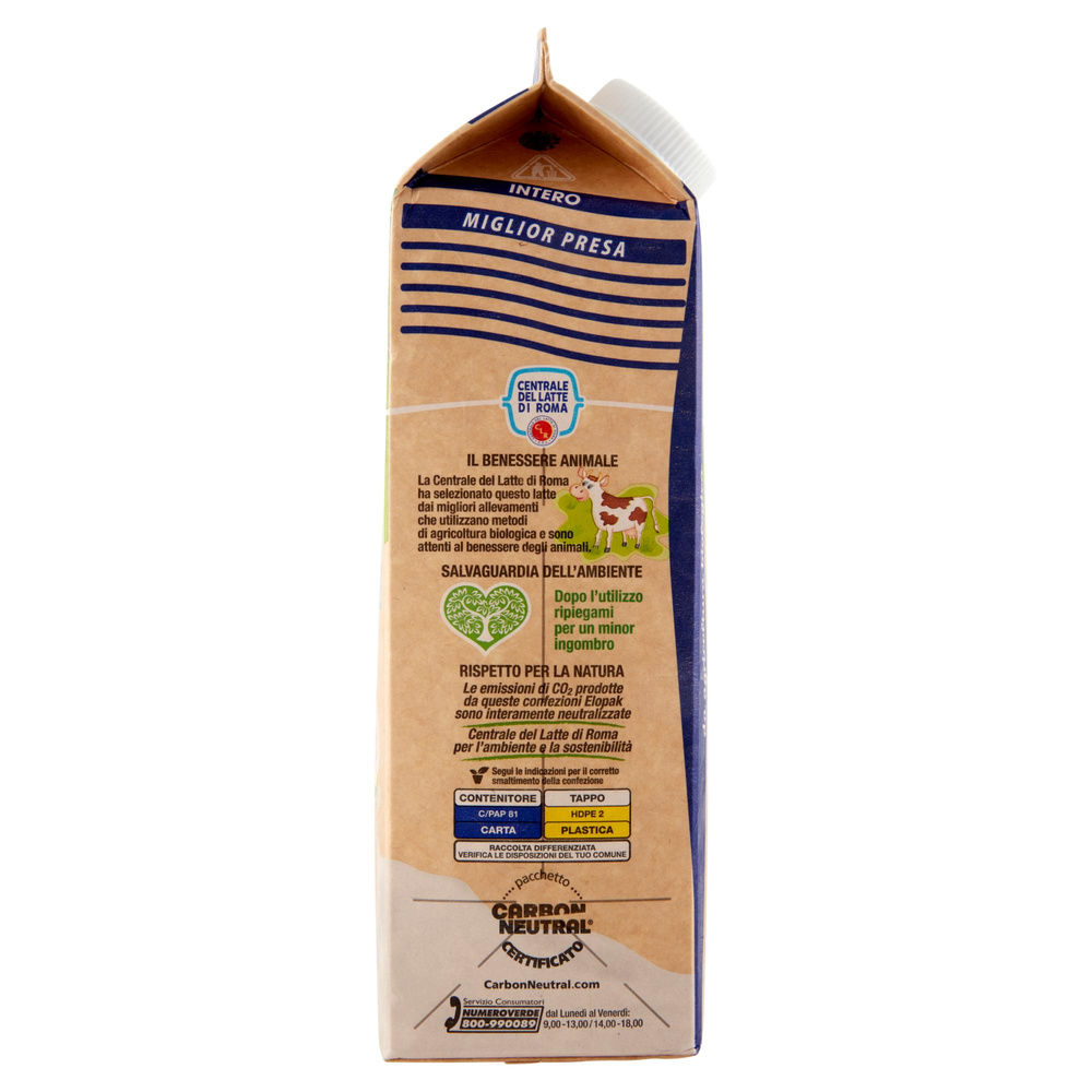 LATTE PAST. INT. AGR/BIO 1L CENTRALE DEL LATTE DI ROMA - 7