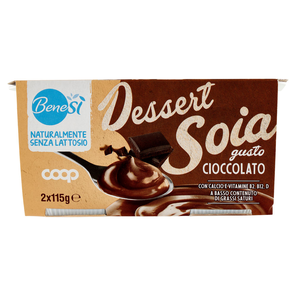 DESSERT UHT SOIA CIOCCOLATO COOP BENE SI' 2X115G - 0
