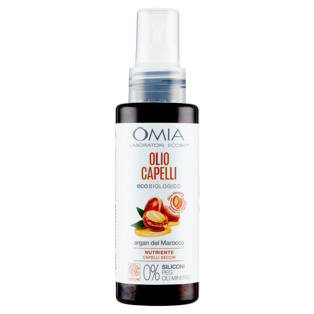 OLIO PER CAPELLI OLIO ARGAN ECOBIOLOGICO OMIA LABORATOIRES ML 100 - 2