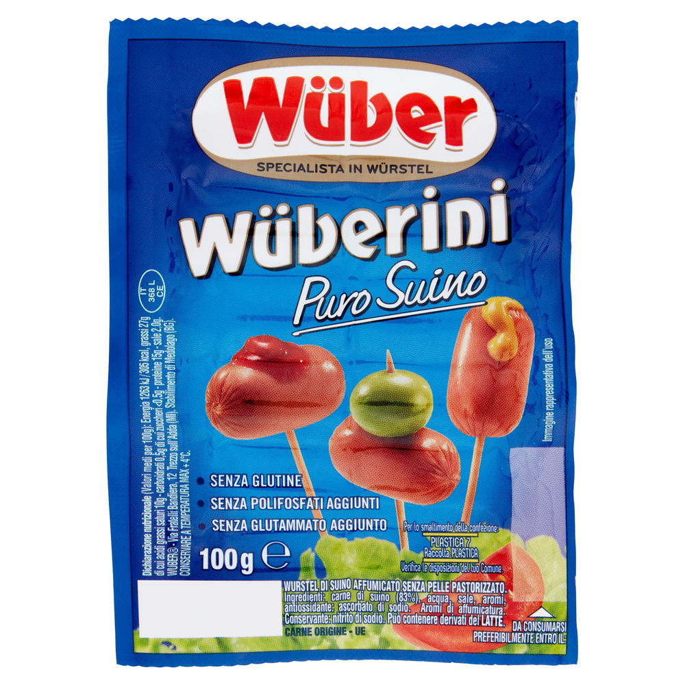 WURSTEL WUBERINI SUINO G 100 - 0