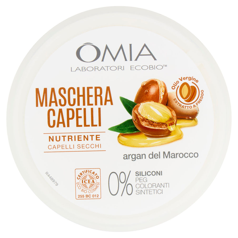 MASCHERA CAPELLI OLIO DI ARGAN ECOBIOLOGICO OMIA ML 250 - 0