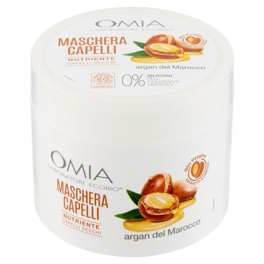 MASCHERA CAPELLI OLIO DI ARGAN ECOBIOLOGICO OMIA ML 250 - 3