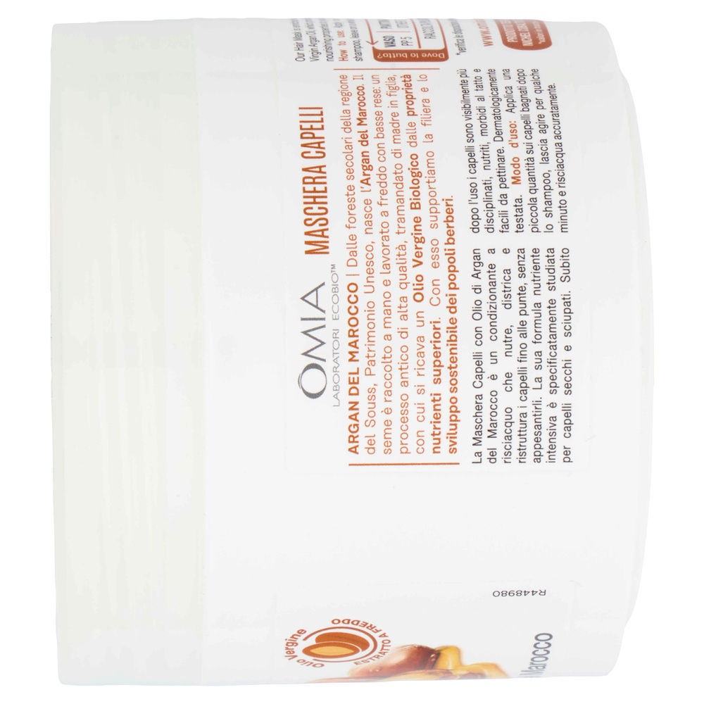 MASCHERA CAPELLI OLIO DI ARGAN ECOBIOLOGICO OMIA ML 250 - 7