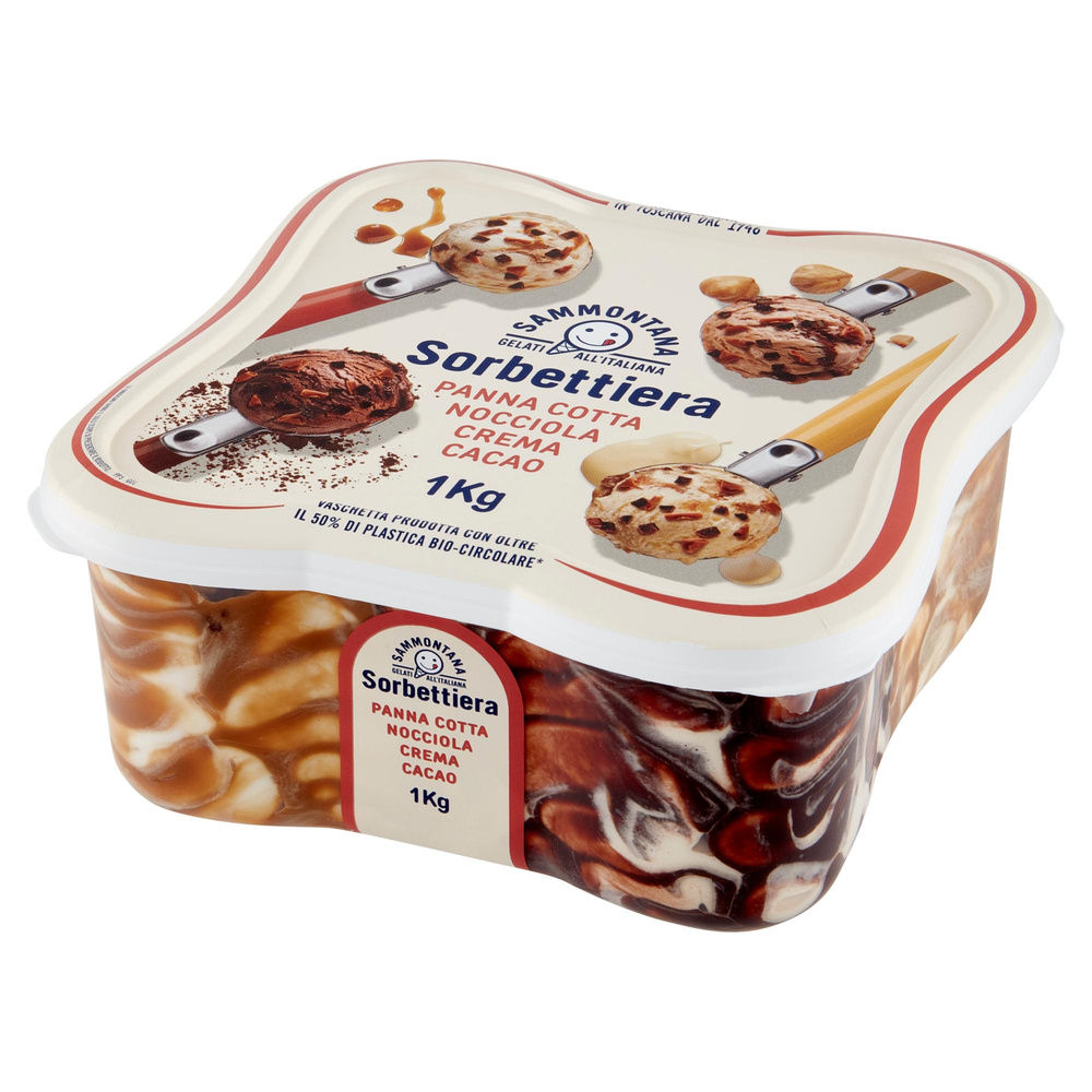 SORBETTIERA PANNA COTTA/NOCCIOLA/CREMA/CACAO SAMMONTANA KG.1 - 6