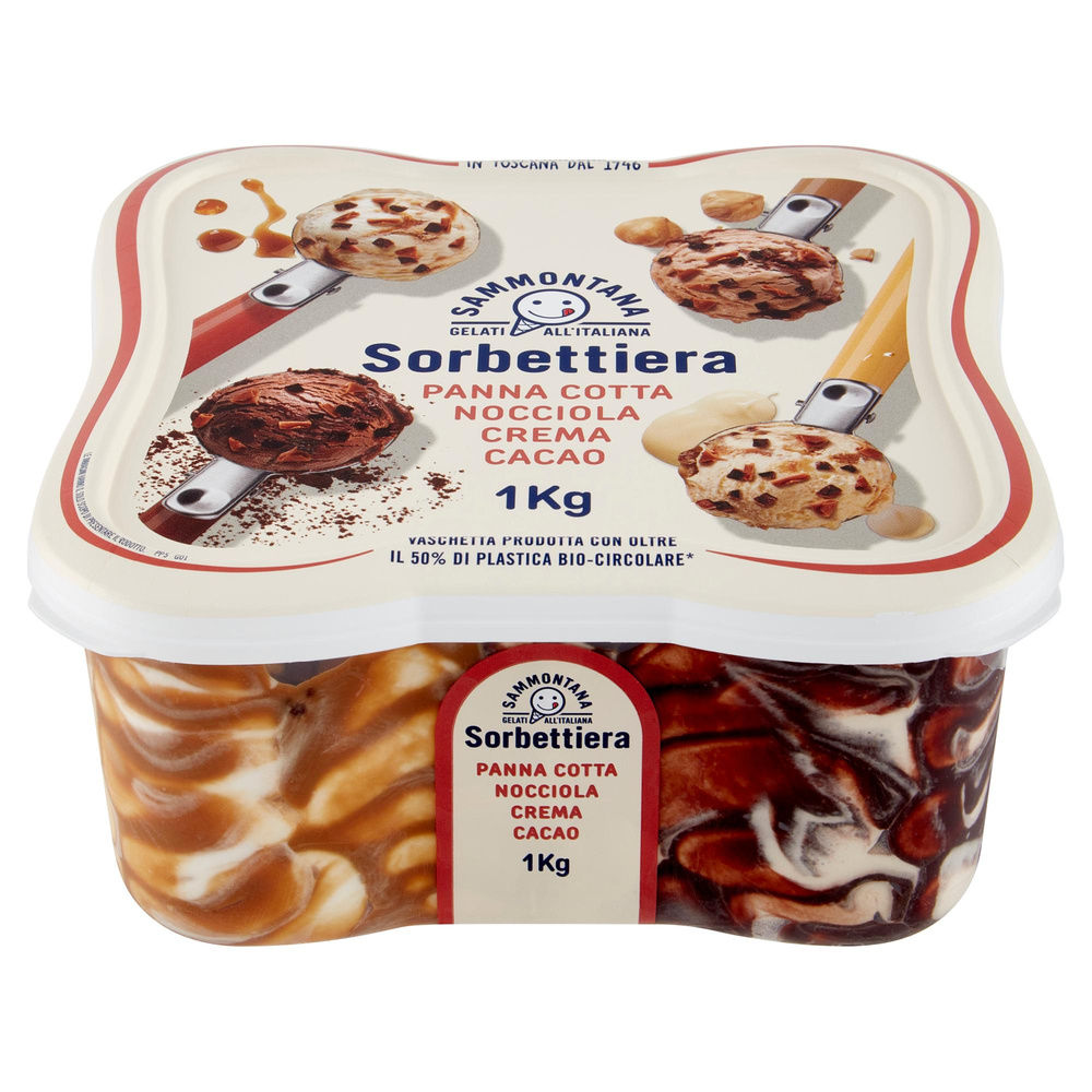 SORBETTIERA PANNA COTTA/NOCCIOLA/CREMA/CACAO SAMMONTANA KG.1 - 2