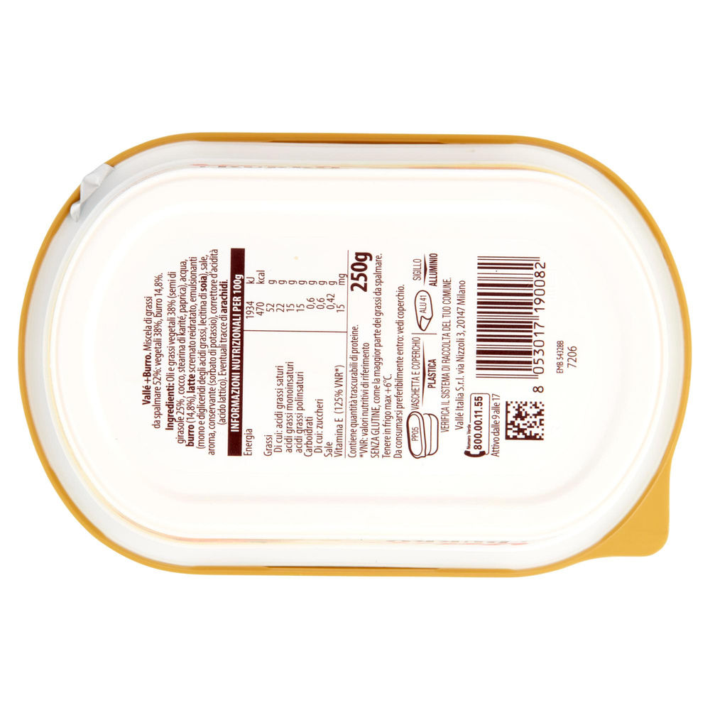 VALLE' & BURRO -30%GRASSI VASCHETTA 250G - 1