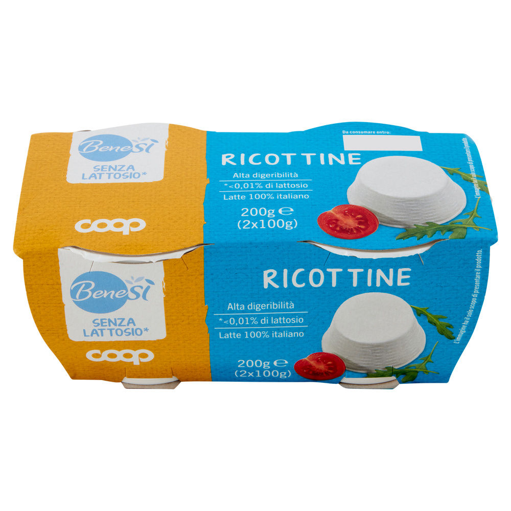 RICOTTINE SENZA LATTOSIO BENESI' COOP G 100X2 - 4
