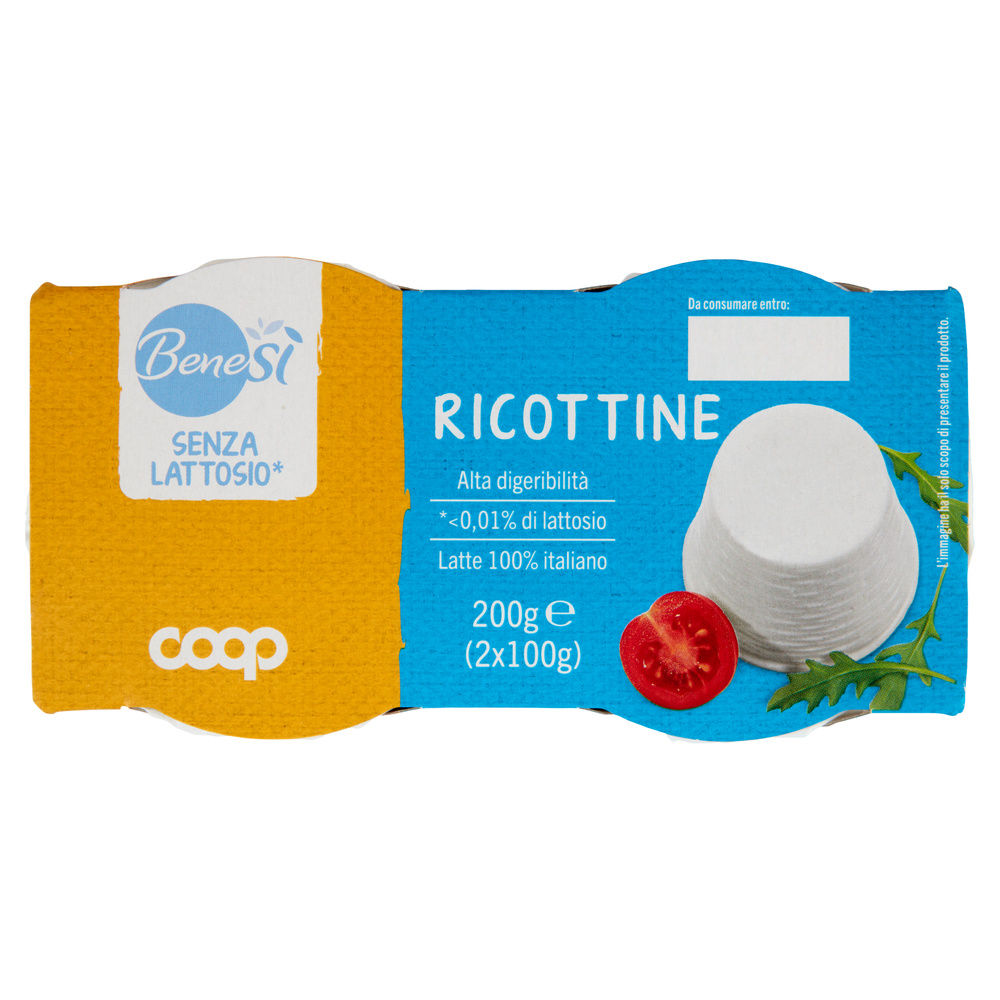 RICOTTINE SENZA LATTOSIO BENESI' COOP G 100X2 - 5