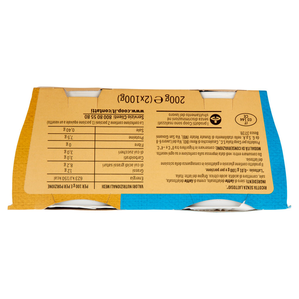 RICOTTINE SENZA LATTOSIO BENESI' COOP G 100X2 - 2