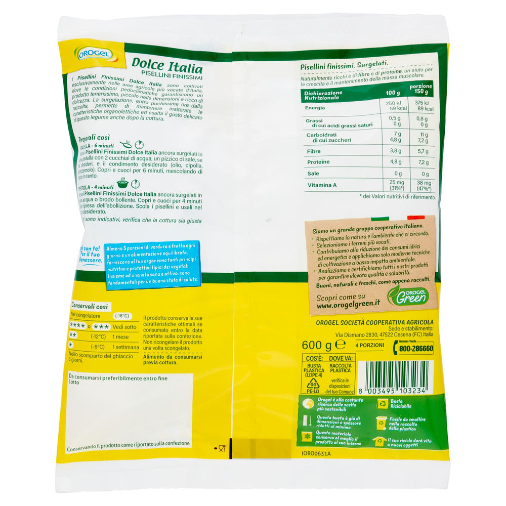 PISELLI FINISSIMI SELEZIONE DOLCE ITALIA OROGEL G 600 - 1