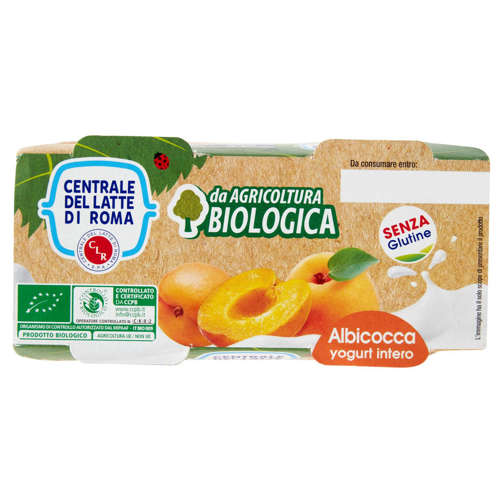 YOGURT BIO INTERO ALBICOCCA CENTRALE DEL LATTE DI ROMA 2X125 G - 3