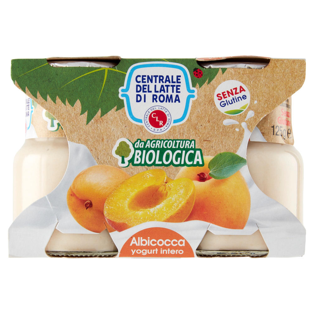 YOGURT BIO INTERO ALBICOCCA CENTRALE DEL LATTE DI ROMA 2X125 G - 7