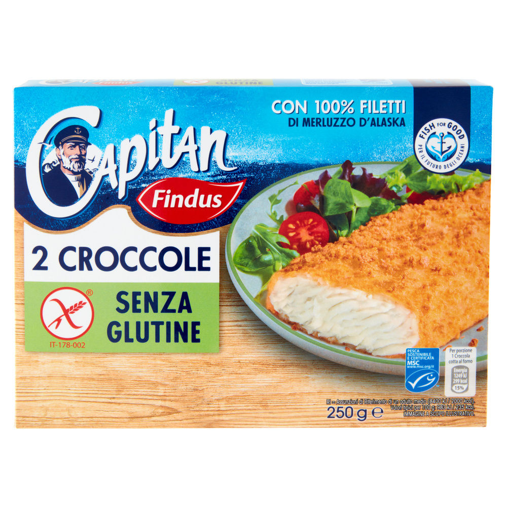2 CROCCOLE SENZA GLUTINE MSC CAPITAN FINDUS SCATOLA G 250 - 2