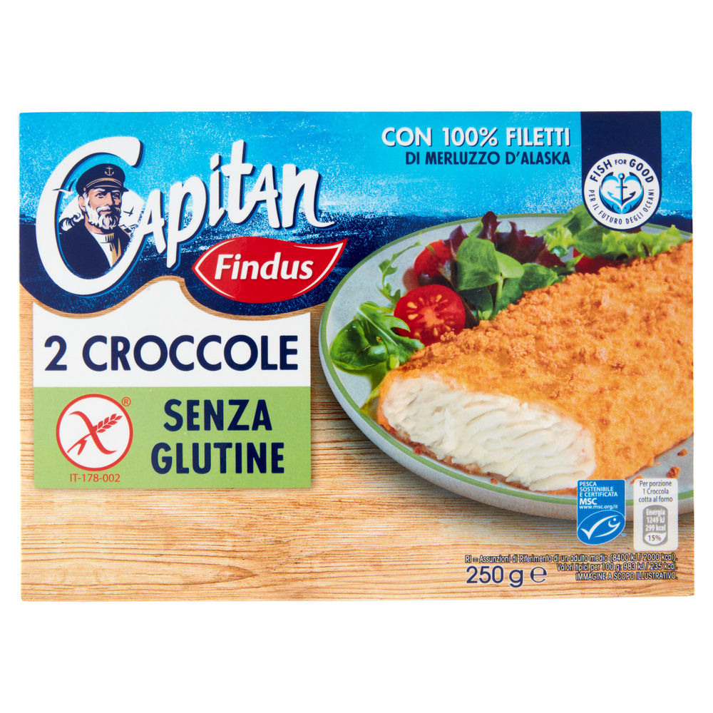 2 CROCCOLE SENZA GLUTINE MSC CAPITAN FINDUS SCATOLA G 250 - 3