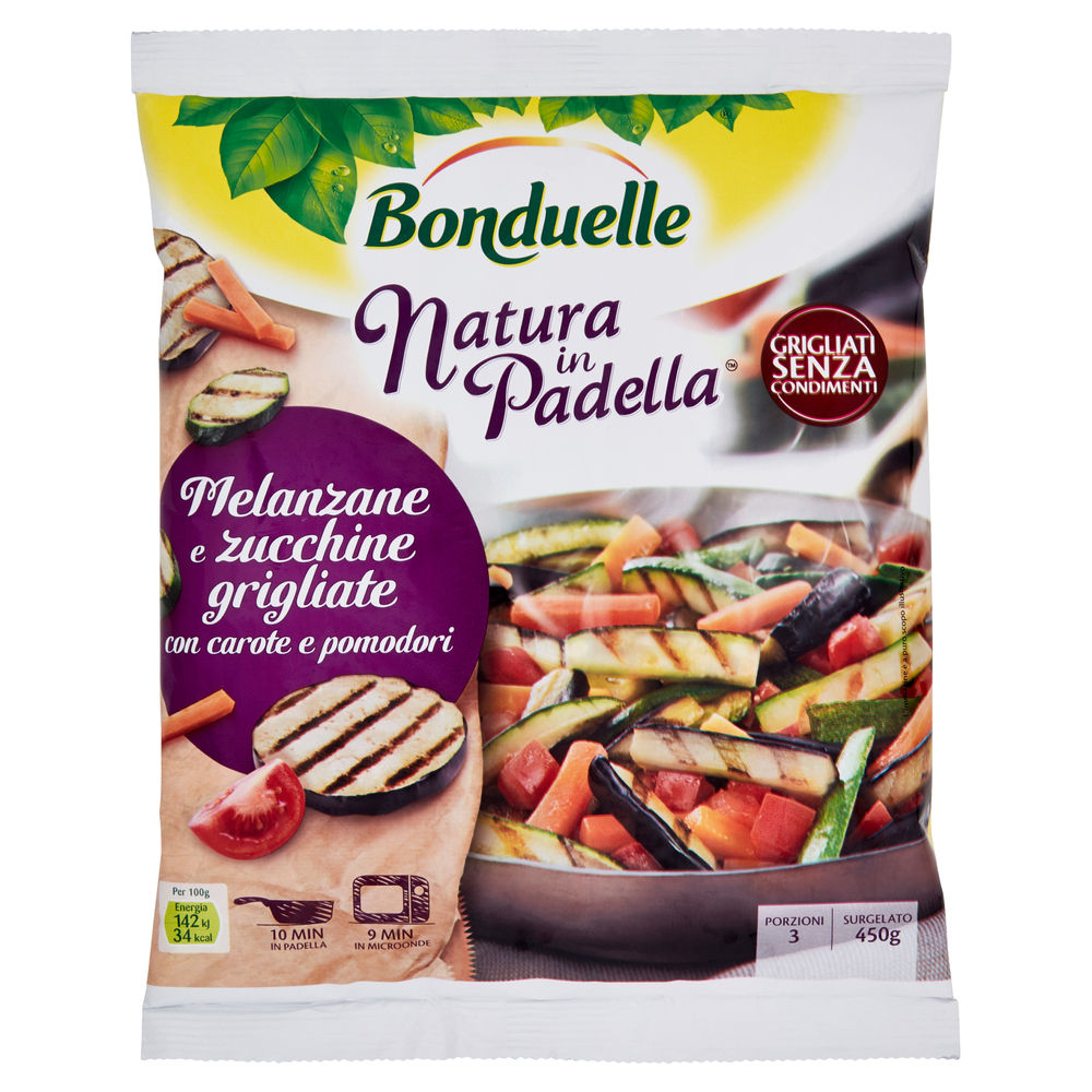MELANZANE ZUCCHINE GRIGLIATE CON POMODORI E CAROTE BONDUELLE BUSTA G 450 - 0