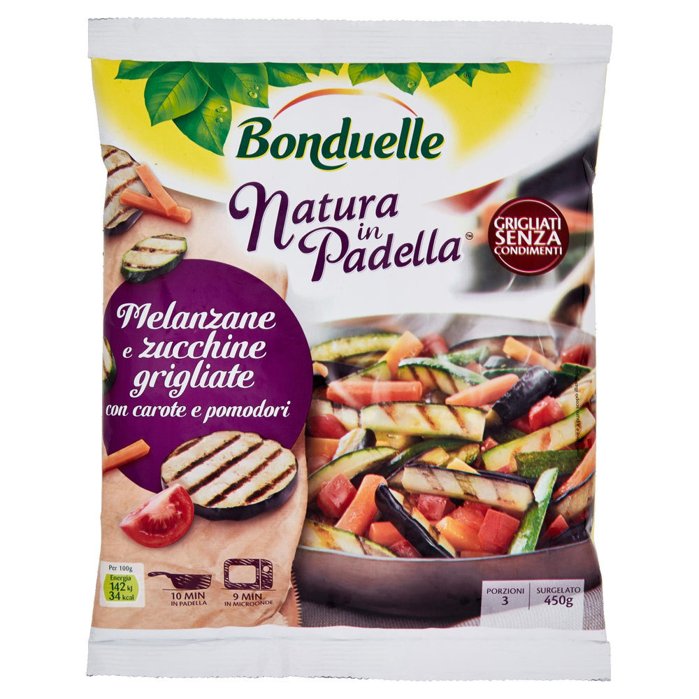 MELANZANE ZUCCHINE GRIGLIATE CON POMODORI E CAROTE BONDUELLE BUSTA G 450 - 3