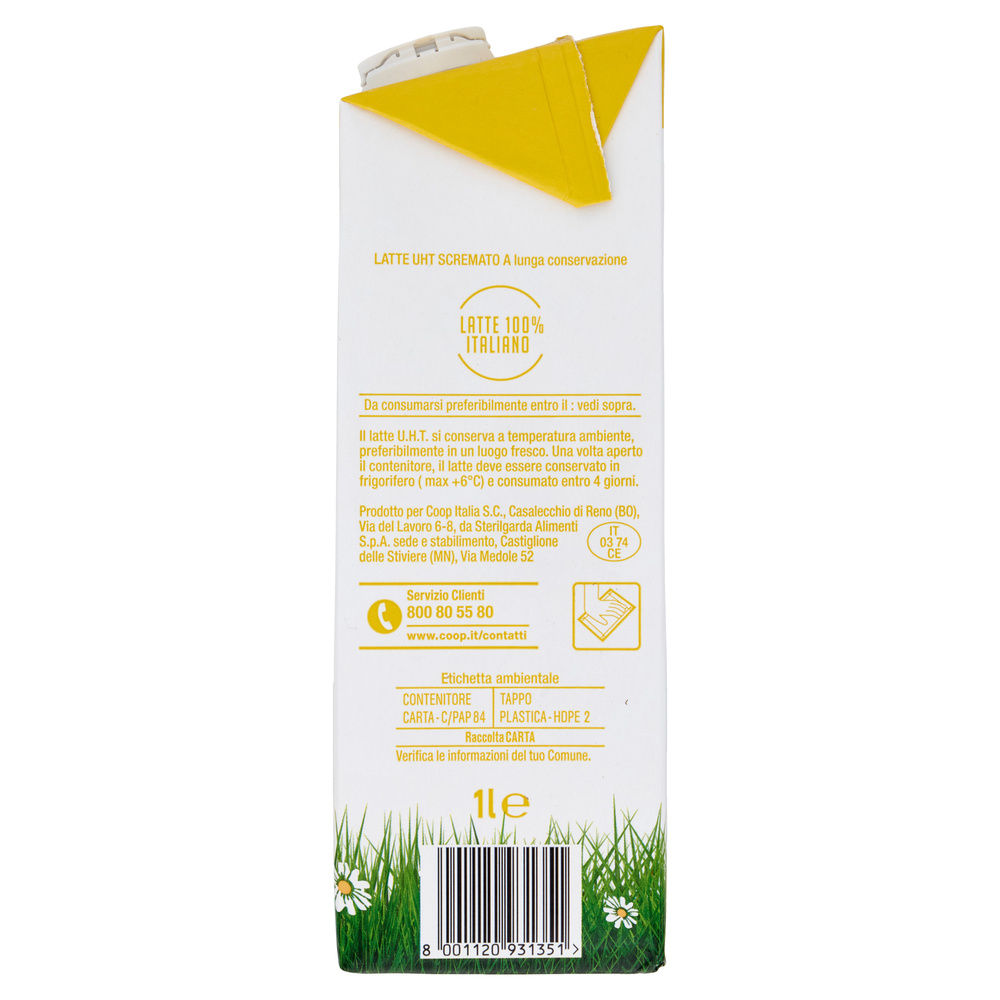 LATTE UHT SCREMATO 100% ITALIANO COOP L 1 - 10