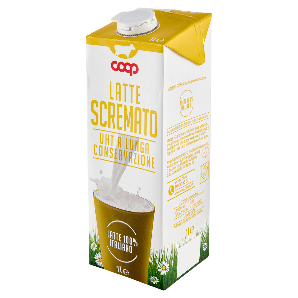 LATTE UHT SCREMATO 100% ITALIANO COOP L 1 - 20
