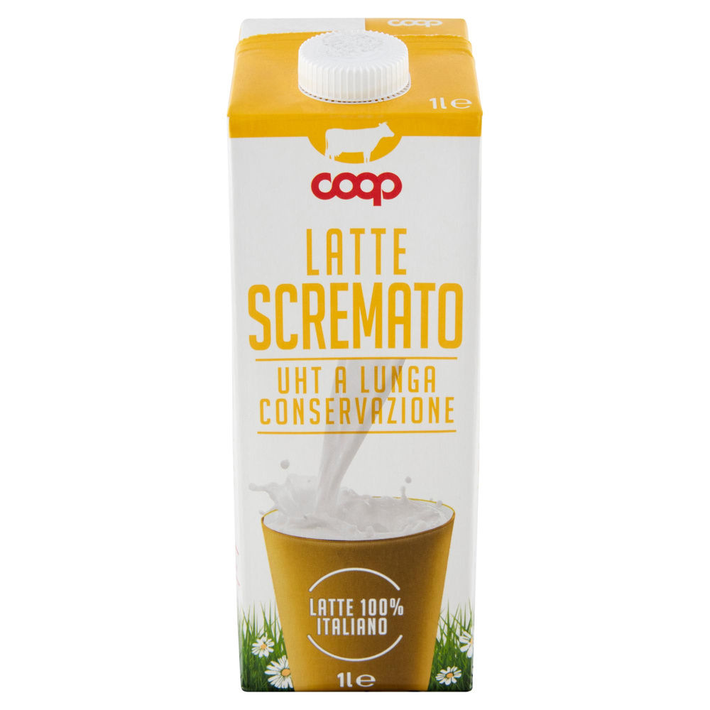 LATTE UHT SCREMATO 100% ITALIANO COOP L 1 - 24