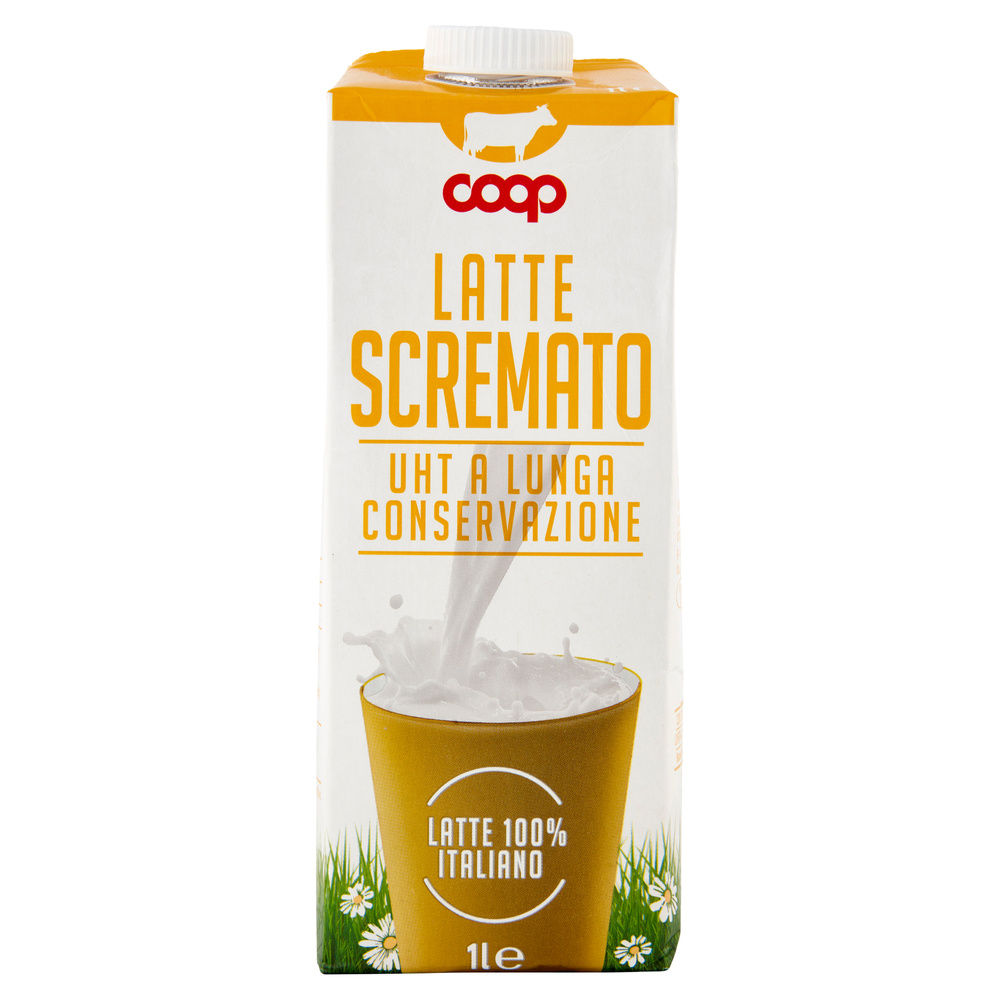 LATTE UHT SCREMATO 100% ITALIANO COOP L 1 - 18