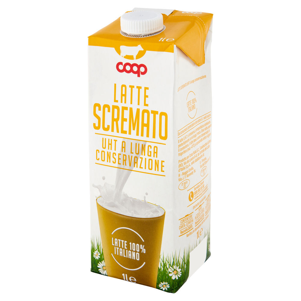LATTE UHT SCREMATO 100% ITALIANO COOP L 1 - 16
