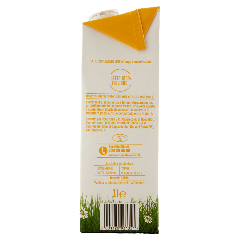 LATTE UHT SCREMATO 100% ITALIANO COOP L 1 - 32