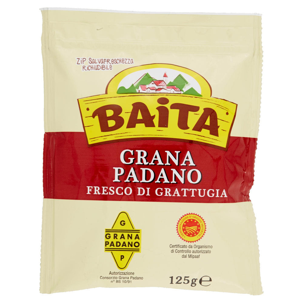 GRANA PADANO DOP GRATTUGIATO BAITA BUSTA 125G - 2