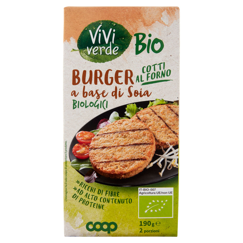 Burger di soia biologici classici vivi verde coop g 190