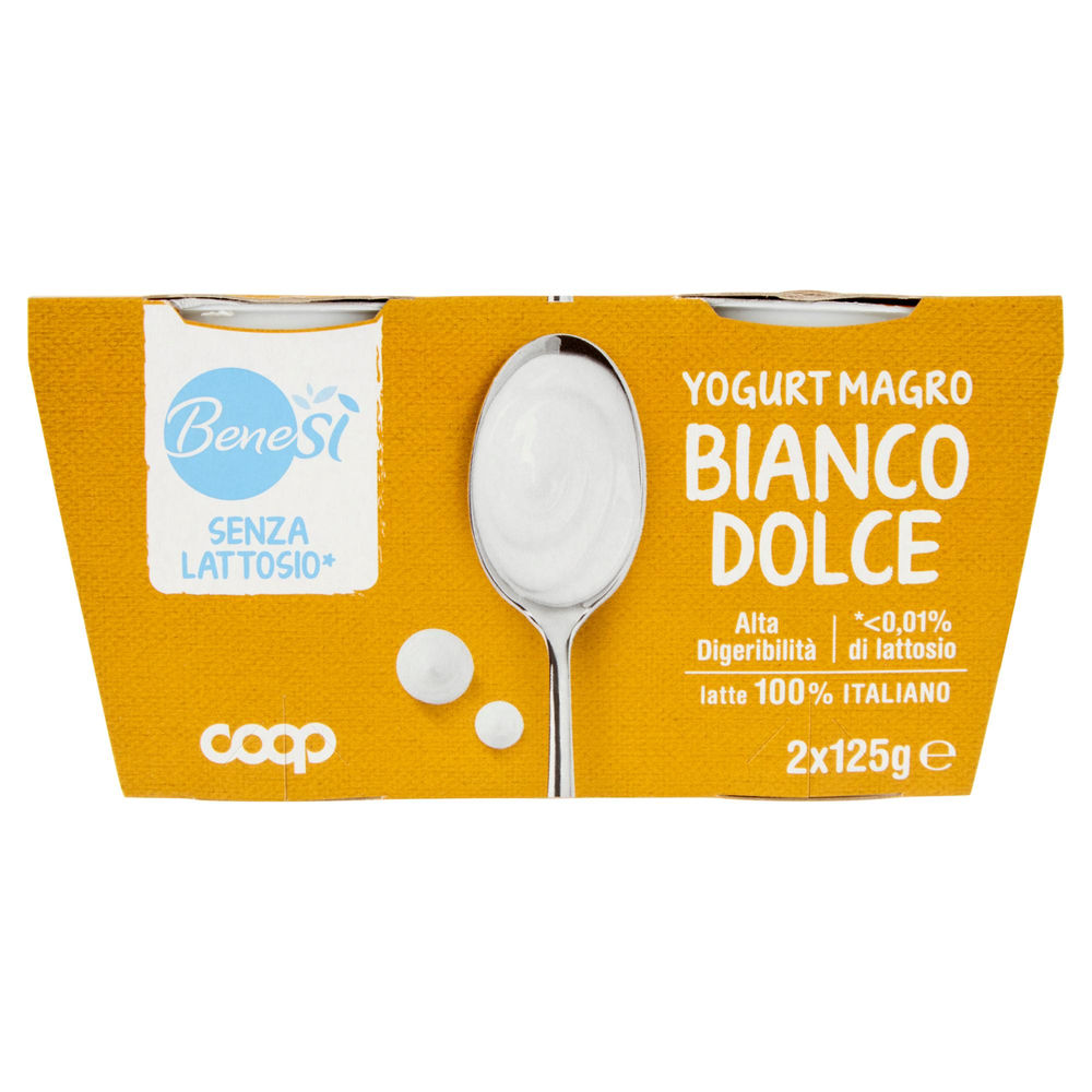 YOGURT DELATTOSATO BENE SI COOP BIANCO DOLCE G 125X2 - 0