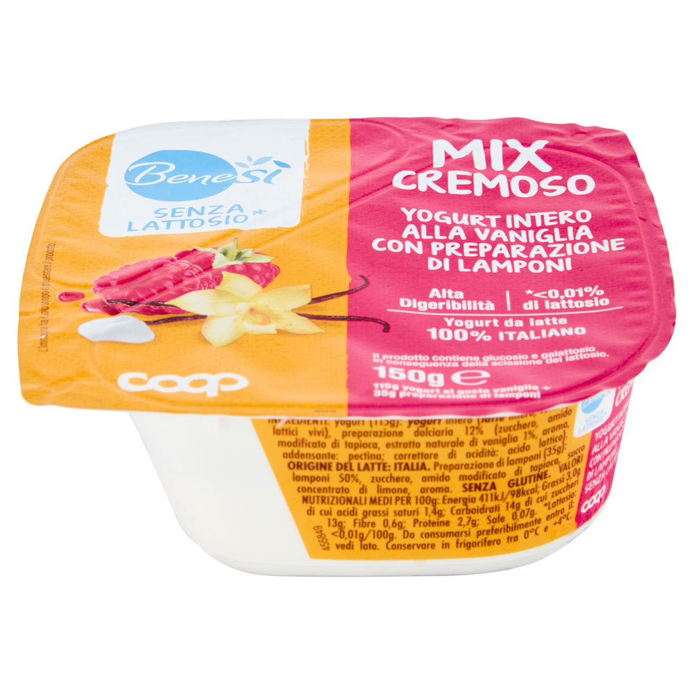 YOGURT DELATTOSATO BICOMPARTO BENE SI' COOP VANIGLIA E LAMPONI G 150 - 7