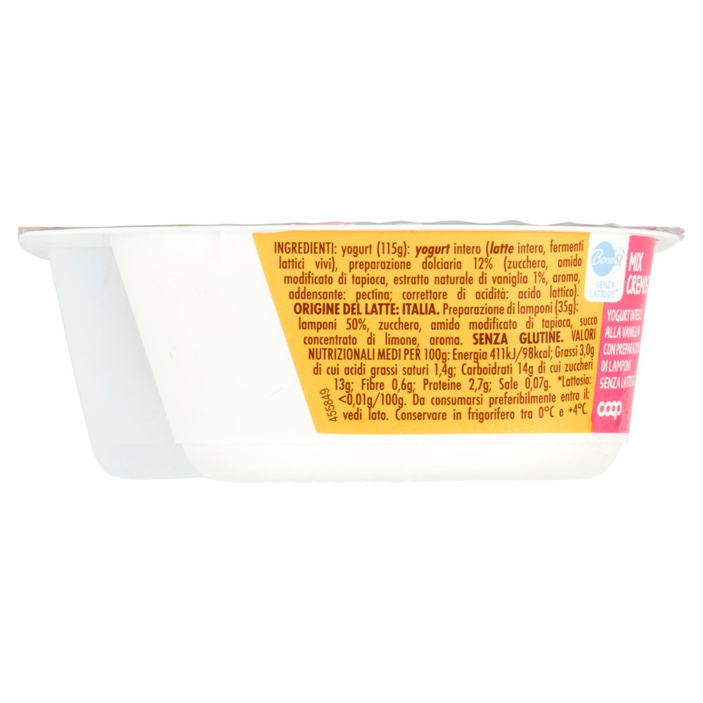 YOGURT DELATTOSATO BICOMPARTO BENE SI' COOP VANIGLIA E LAMPONI G 150 - 5