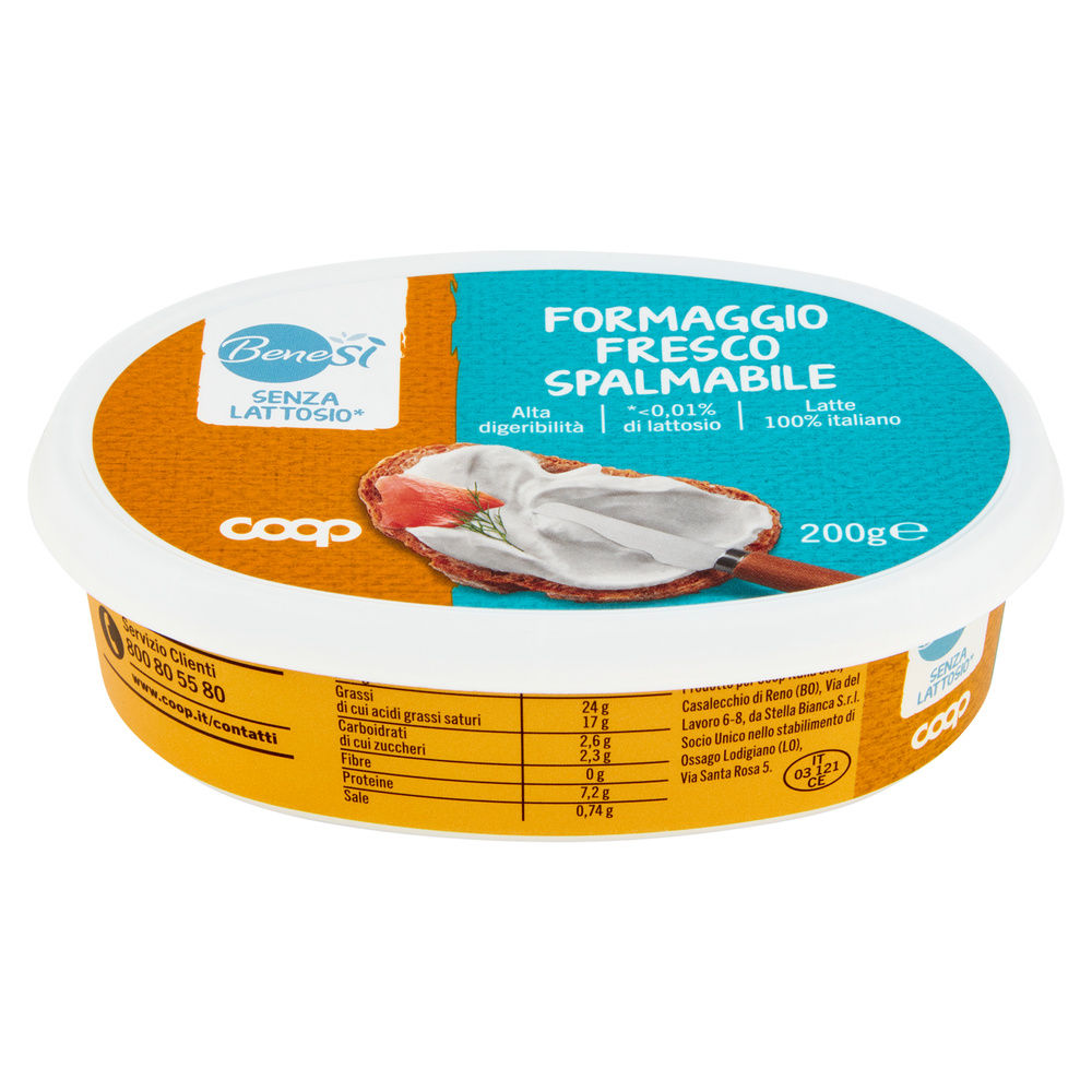 FORMAGGIO FRESCO SPALMABILE SENZA LATTOSIO BENE SI' COOP  G 200 - 2