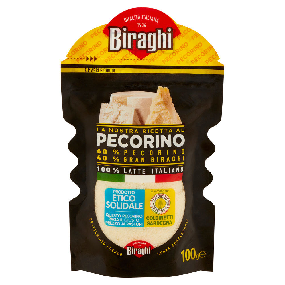 GRATTUGIATO FRESCO BIRAGHI AL PECORINO 100% ITA BUSTA G 100 - 2