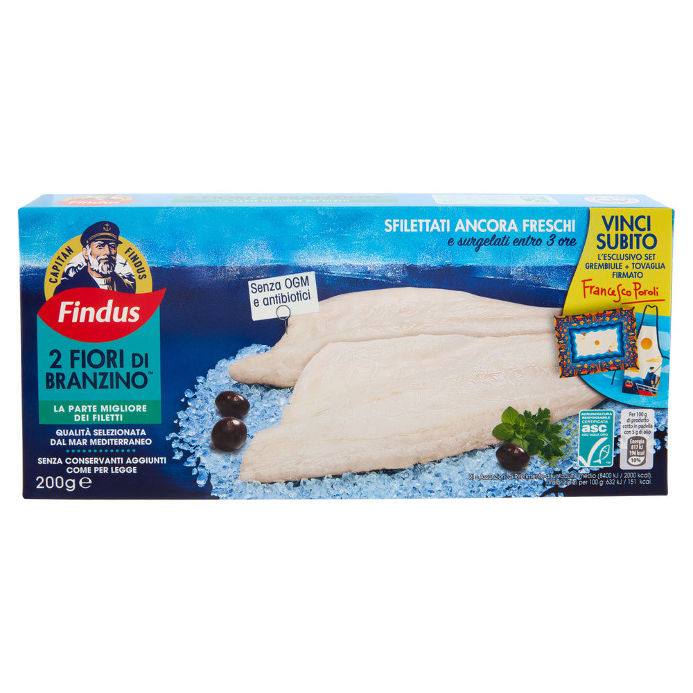 FIORI DI BRANZINO CAPITAN FINDUS SCATOLA G 200 - 10