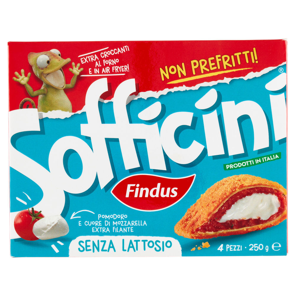 SOFFICINI POMODORO E MOZZARELLA SENZA LATTOSIO FINDUS 4 PZ SCATOLA G 250 - 3