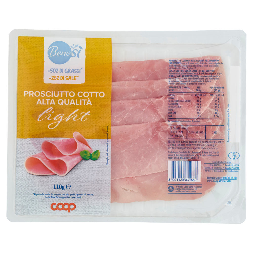 PROSCIUTTO COTTO ALTA QUALITA' BENESÌ COOP G 110 - 2