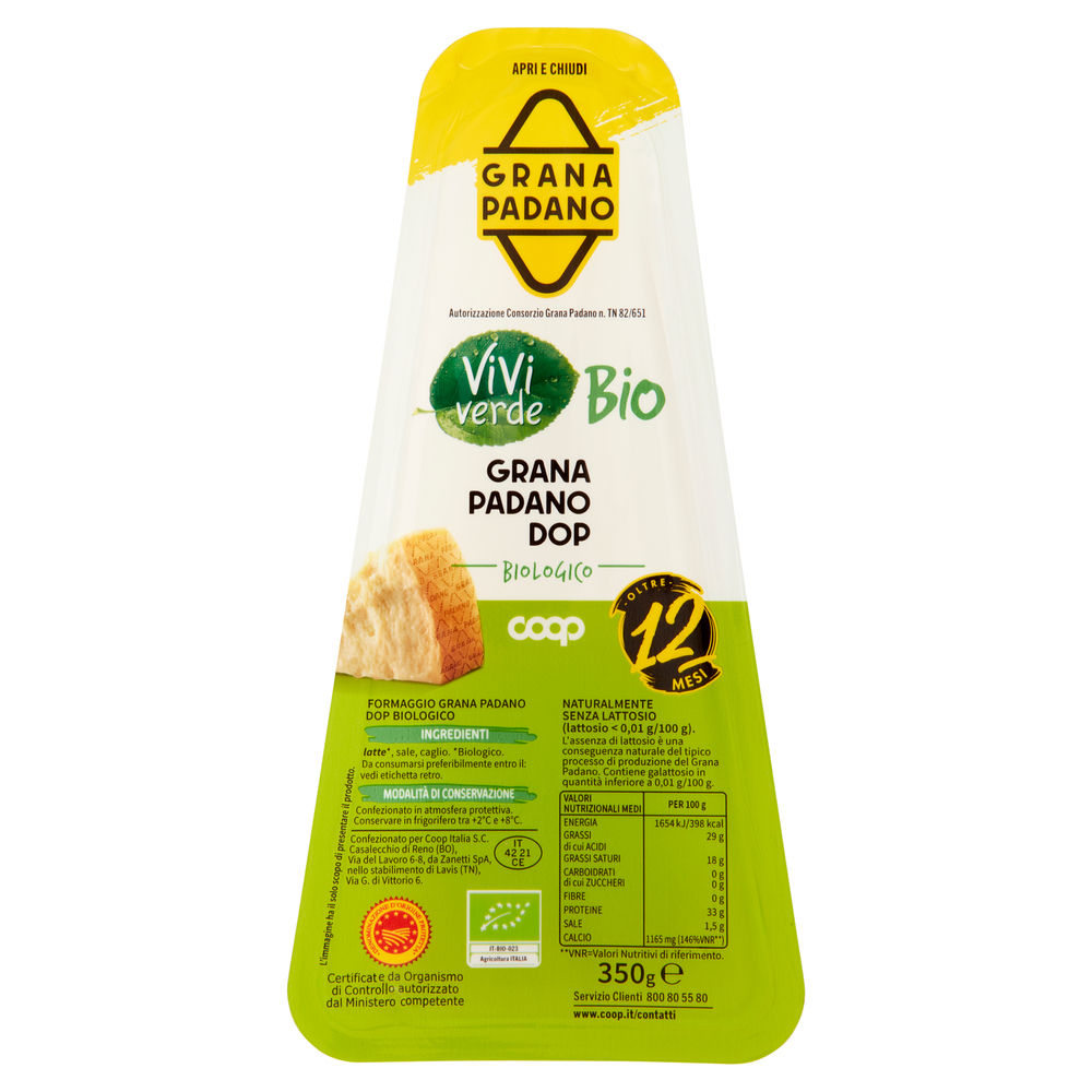 GRANA PADANO DOP BIOLOGICO COOP VIVIVERDE TRANCIO G 350 - 0