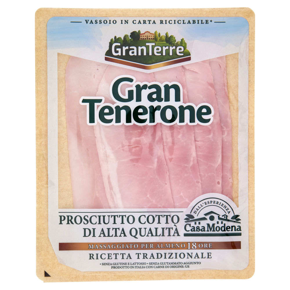 PROSCIUTTO COTTO AFFETTATO CASA MODENA GRAN TENERONE ECOPACK G 110 - 2