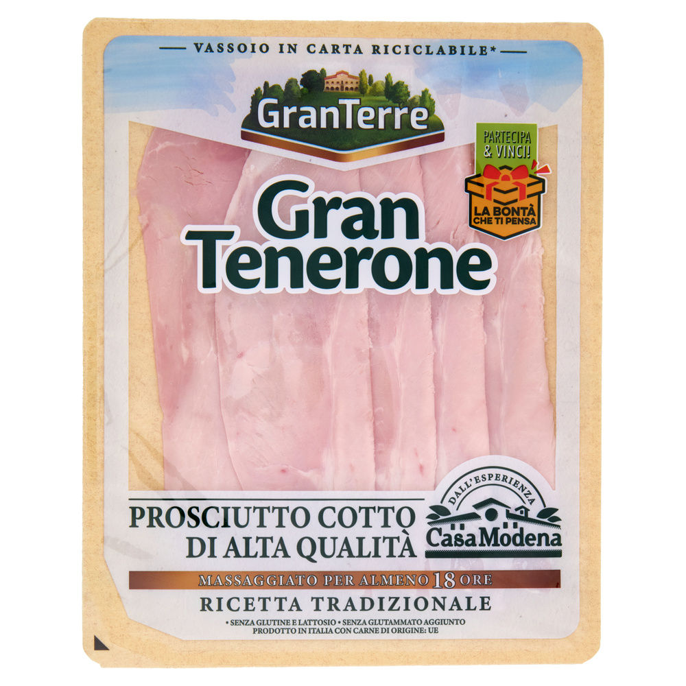 PROSCIUTTO COTTO AFFETTATO CASA MODENA GRAN TENERONE ECOPACK G 110 - 15