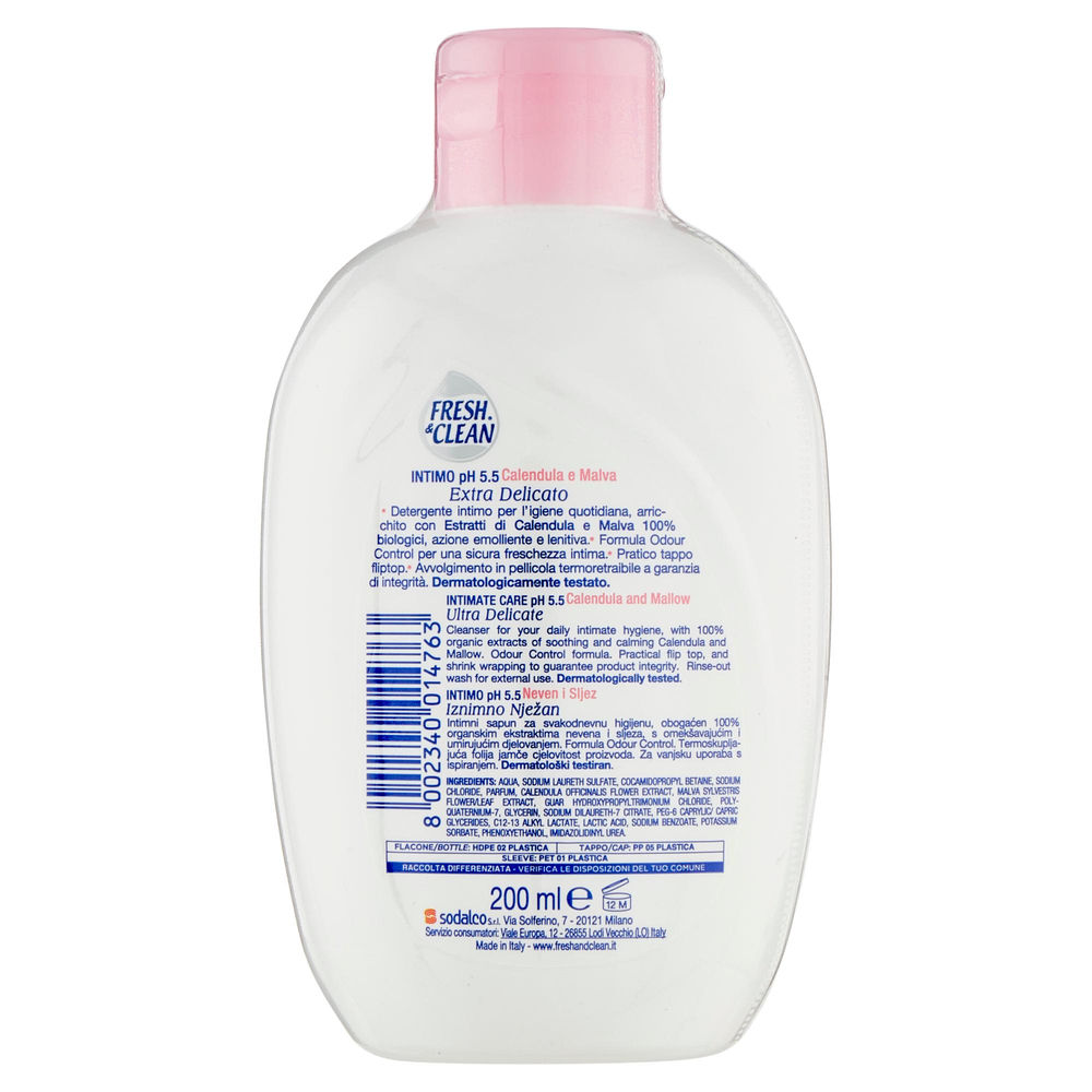DETERGENTE INTIMO FRESH & CLEAN EXTRA DELICATO CALENDULA E MALVA ML 200 - 1