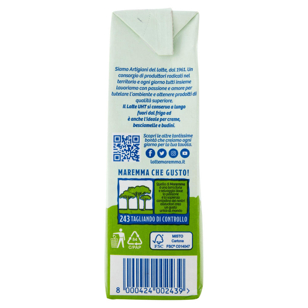 LATTE UHT PARZ.SCREMATO TOSCANO ML.500 LATTE MAREMMA - 3