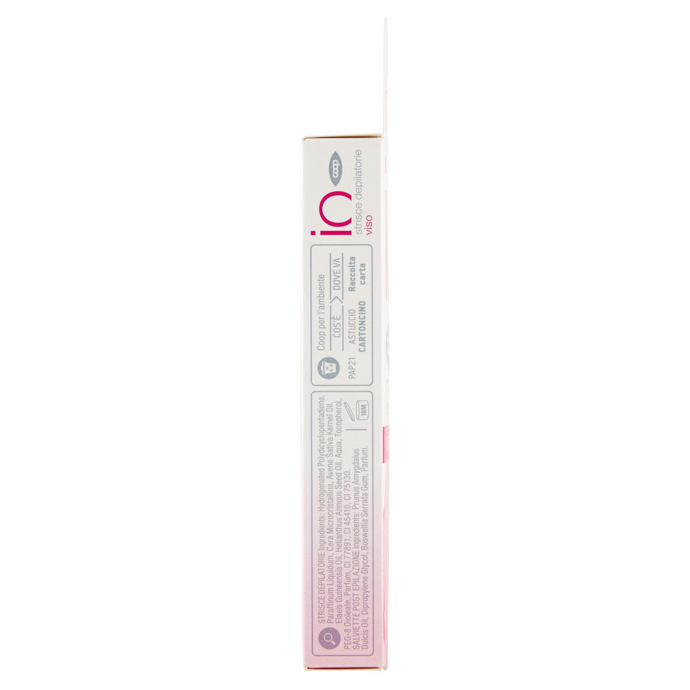 STRISCE DEPILATORIE VISO IO COOP 20 PZ + 4 SALVIETTE POST-EPILAZIONE - 12