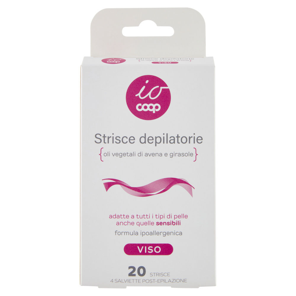 STRISCE DEPILATORIE VISO IO COOP 20 PZ + 4 SALVIETTE POST-EPILAZIONE - 4