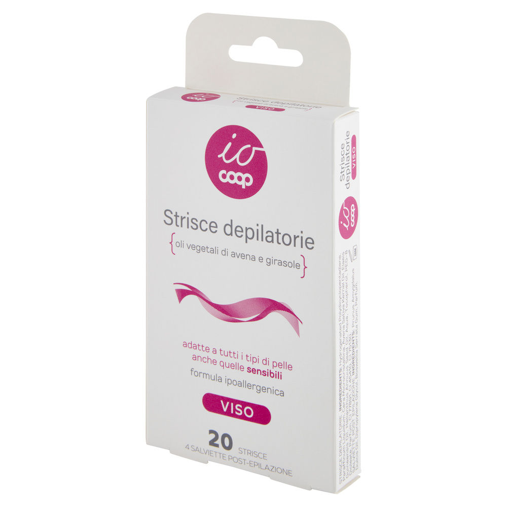 STRISCE DEPILATORIE VISO IO COOP 20 PZ + 4 SALVIETTE POST-EPILAZIONE - 11