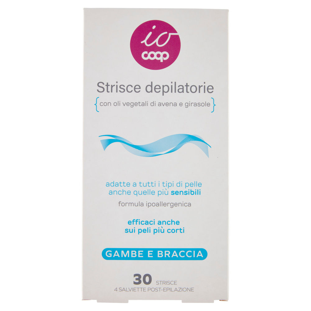 STRISCE DEPILATORIE GAMBE E BRACCIA IO COOP 30 PZ + 4 SALVIETTE POST-EPILAZIONE - 26