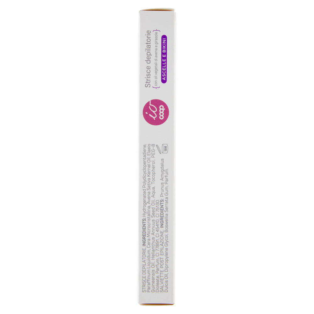 STRISCE DEPILATORIE ASCELLE E BIKINI IO COOP 20 PZ + 4 SALVIETTE POST-EPILAZIONE - 5