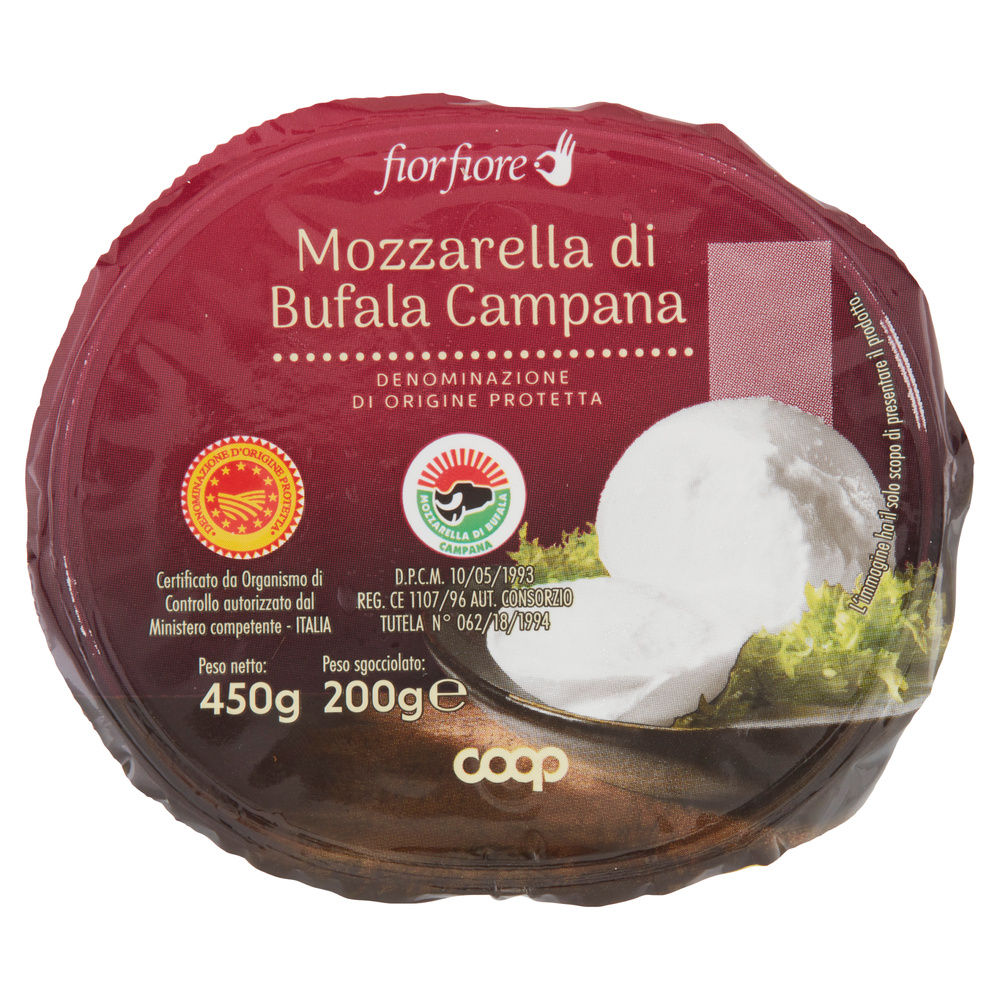 MOZZARELLA DI BUFALA CAMPANA DOP FIORFIORE COOP VS G 450 SGOCC. G 200 - 7
