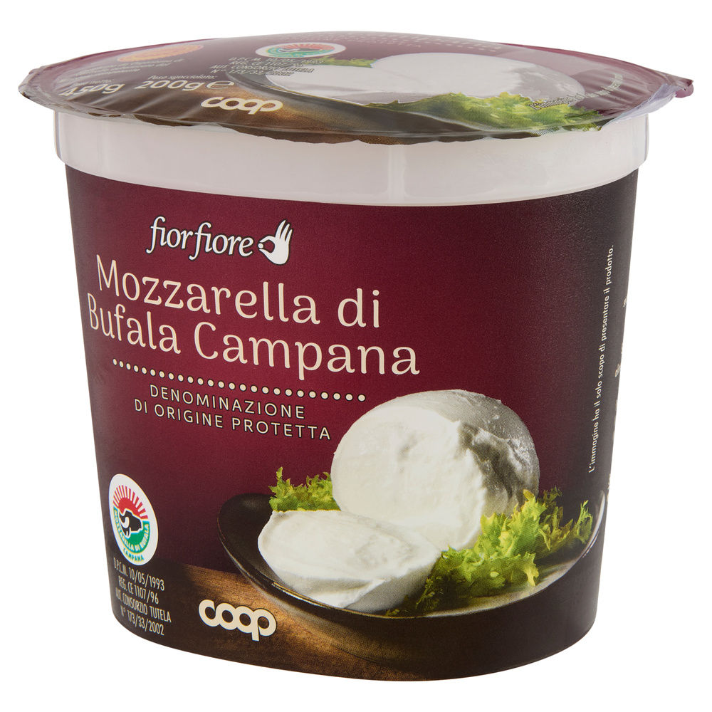 MOZZARELLA DI BUFALA CAMPANA DOP FIORFIORE COOP VS G 450 SGOCC. G 200 - 15